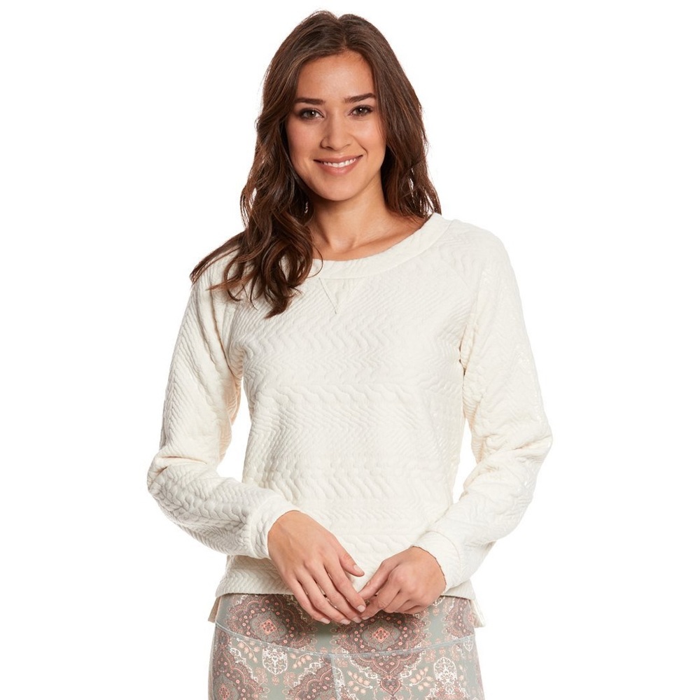 {prAna} Soft Ivory Dimension Crop Top